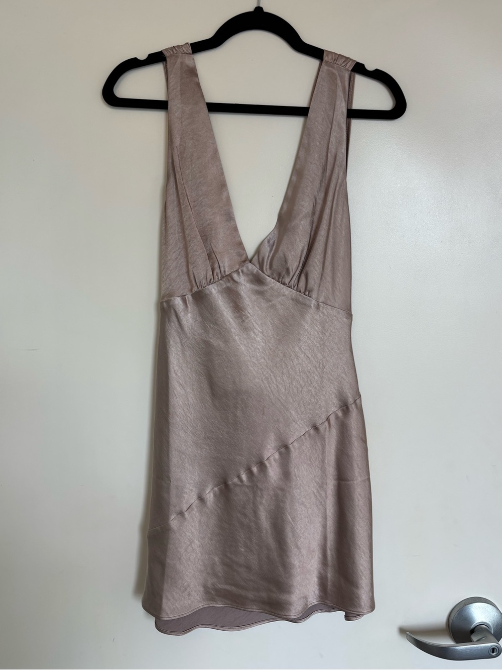 Meshki Nadia Satin Mini Dress With Cowl Back